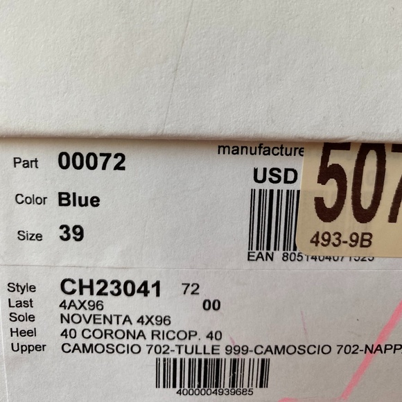 Chloe Scalloped Suede Leather Pumps 39NavyBridget - Picture 2 of 6